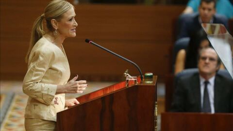 Cifuentes en la primera jornada del pleno de investidura.
