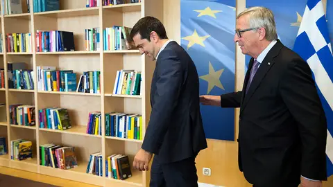 El presidente de la Comisión Europea, Jean-Claude Juncker, recibe a Alexis Tsipras El presidente de la Comisión Europea, Jean-Claude Juncker, recibe a Alexis Tsipras