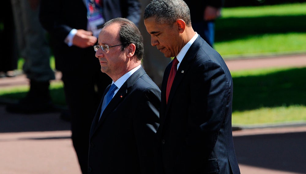 Obama y Hollande, en una visita oficial en Francia