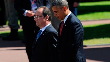 Obama y Hollande, en una visita oficial en Francia