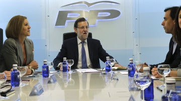 Mariano Rajoy  preside la primera reunión de la nueva cúpula del partido
