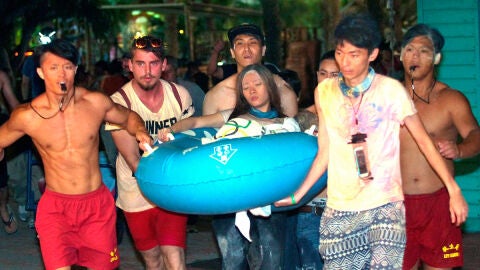 Heridos del incendio de Taipei