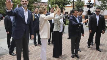 Los Reyes de España se despiden de su visita a México.