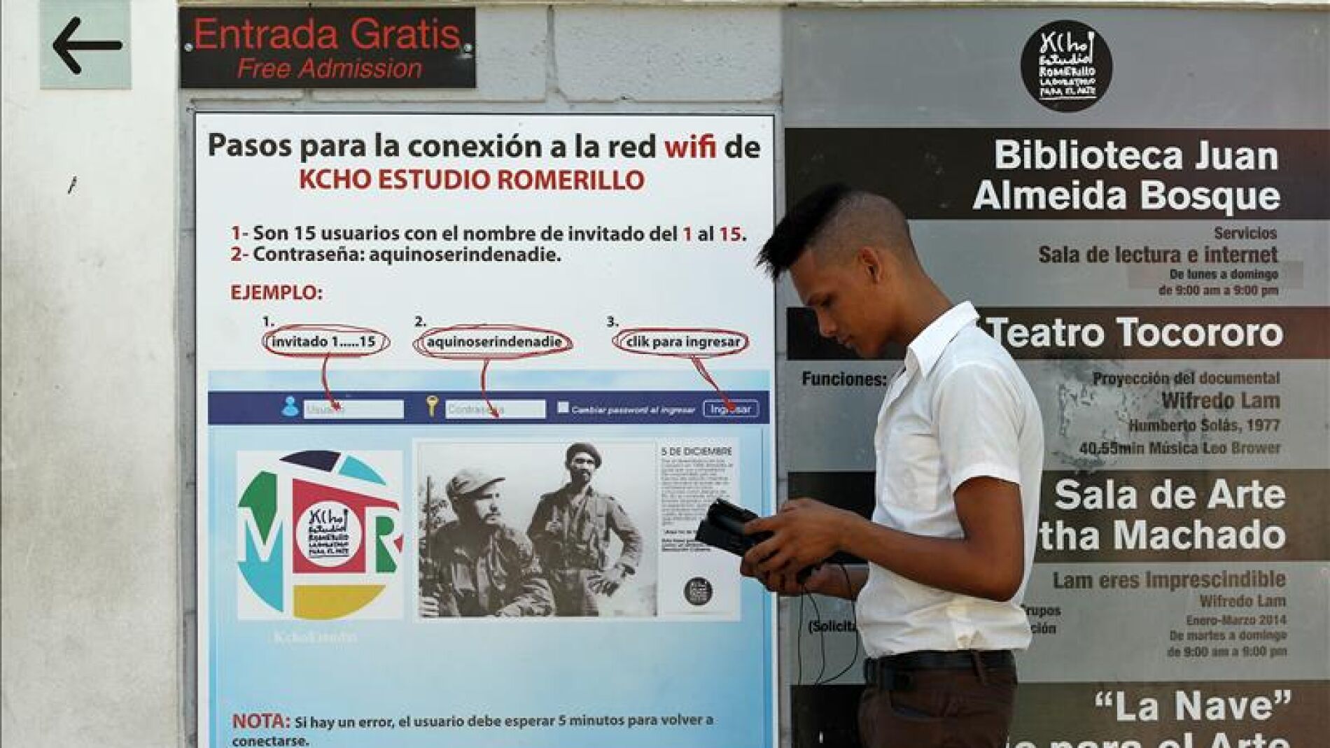 Cuba es uno d elos pa&iacute;ses con menor conectividad del mundo.