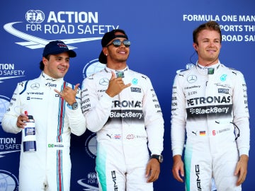 Massa, Hamilton y Rosberg, los más rápidos de la Q3 de Silverstone