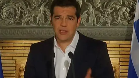 Tsipras, en su comparecencia Tsipras, en su comparecencia