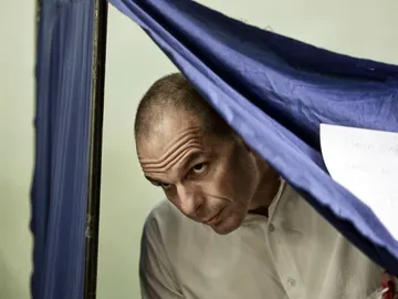 Varoufakis, tras votar en el referéndum Varoufakis, tras votar en el referéndum