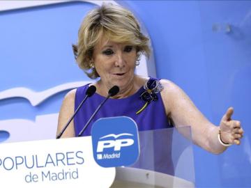 La presidenta del PP de Madrid, Esperanza Aguirre.