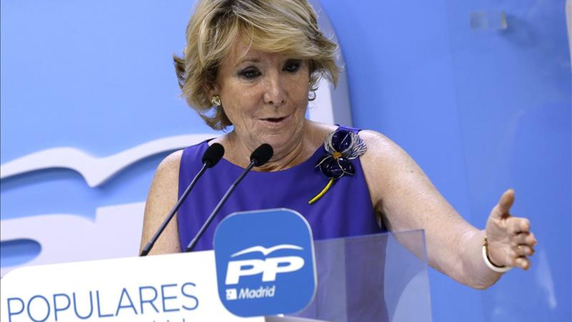La presidenta del PP de Madrid, Esperanza Aguirre.