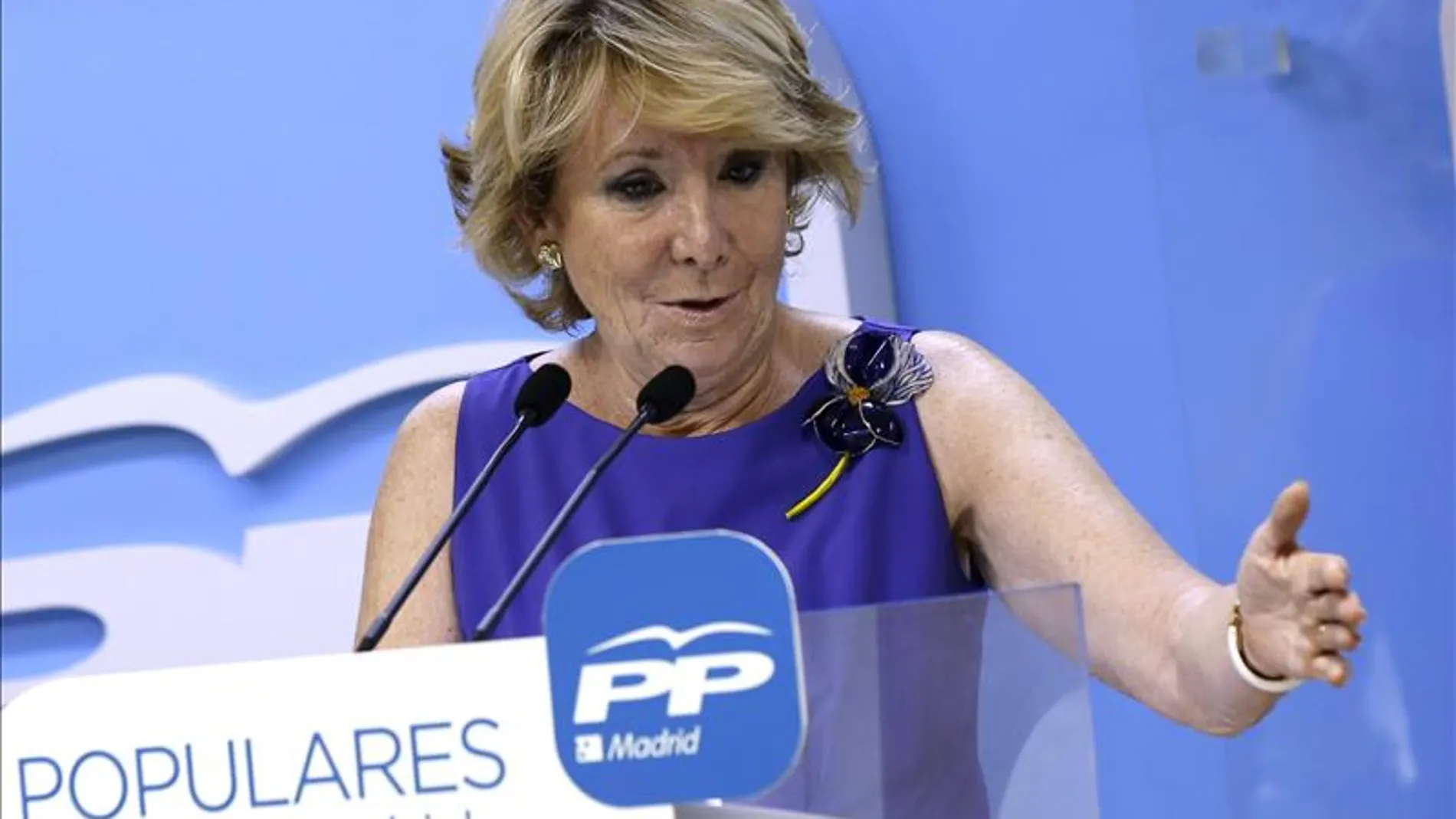 La presidenta del PP de Madrid, Esperanza Aguirre. La presidenta del PP de Madrid, Esperanza Aguirre.