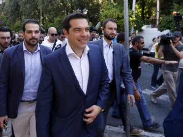Tsipras tras la reunión con los líderes políticos