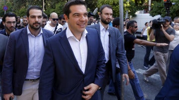 Tsipras tras la reunión con los líderes políticos