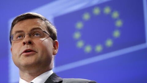 Valdis Dombrovskis, vicepresidente de la Comisi&oacute;n Europea para el Euro