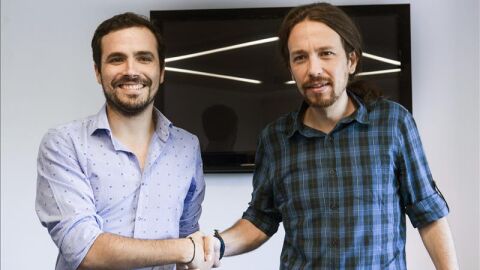 Alberto Garz&oacute;n y Pablo Iglesias