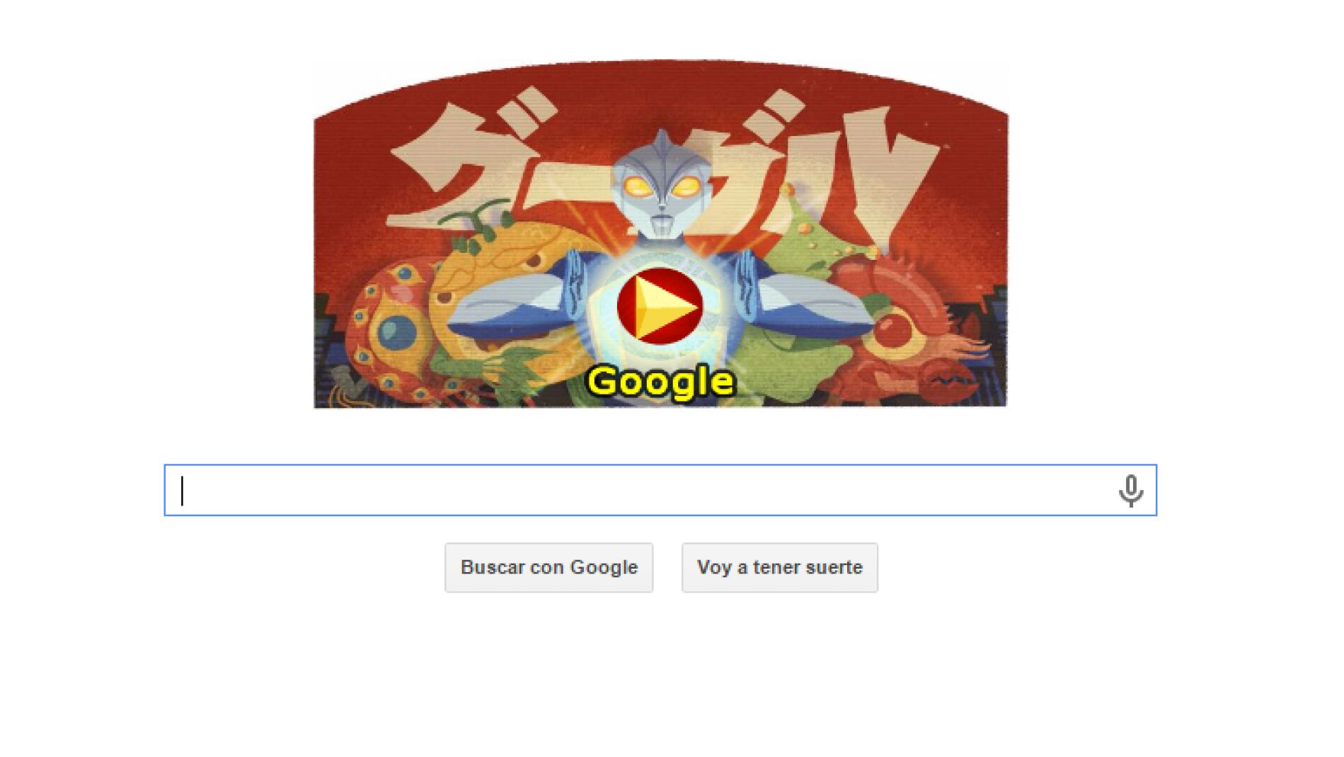 Doodle en homenaje a Eiji Tsuburaya