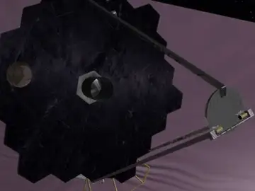 Imagen de la NASA del telescopio espacial gigante. Imagen de la NASA del telescopio espacial gigante.
