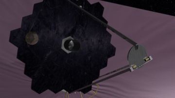 Imagen de la NASA del telescopio espacial gigante.