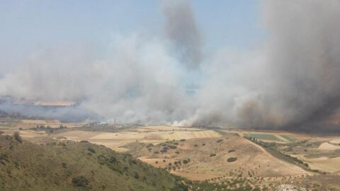 Dos pueblos evacuados por un incendio declarado en Humanes, Guadalajara