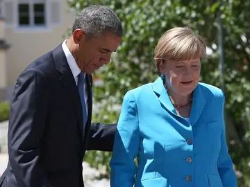 Barack Obama y Angela Merkel Barack Obama y Angela Merkel
