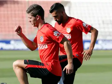 Luciano Vietto en su primer entrenamiento con el Atlético de Madrid Luciano Vietto en su primer entrenamiento con el Atlético de Madrid