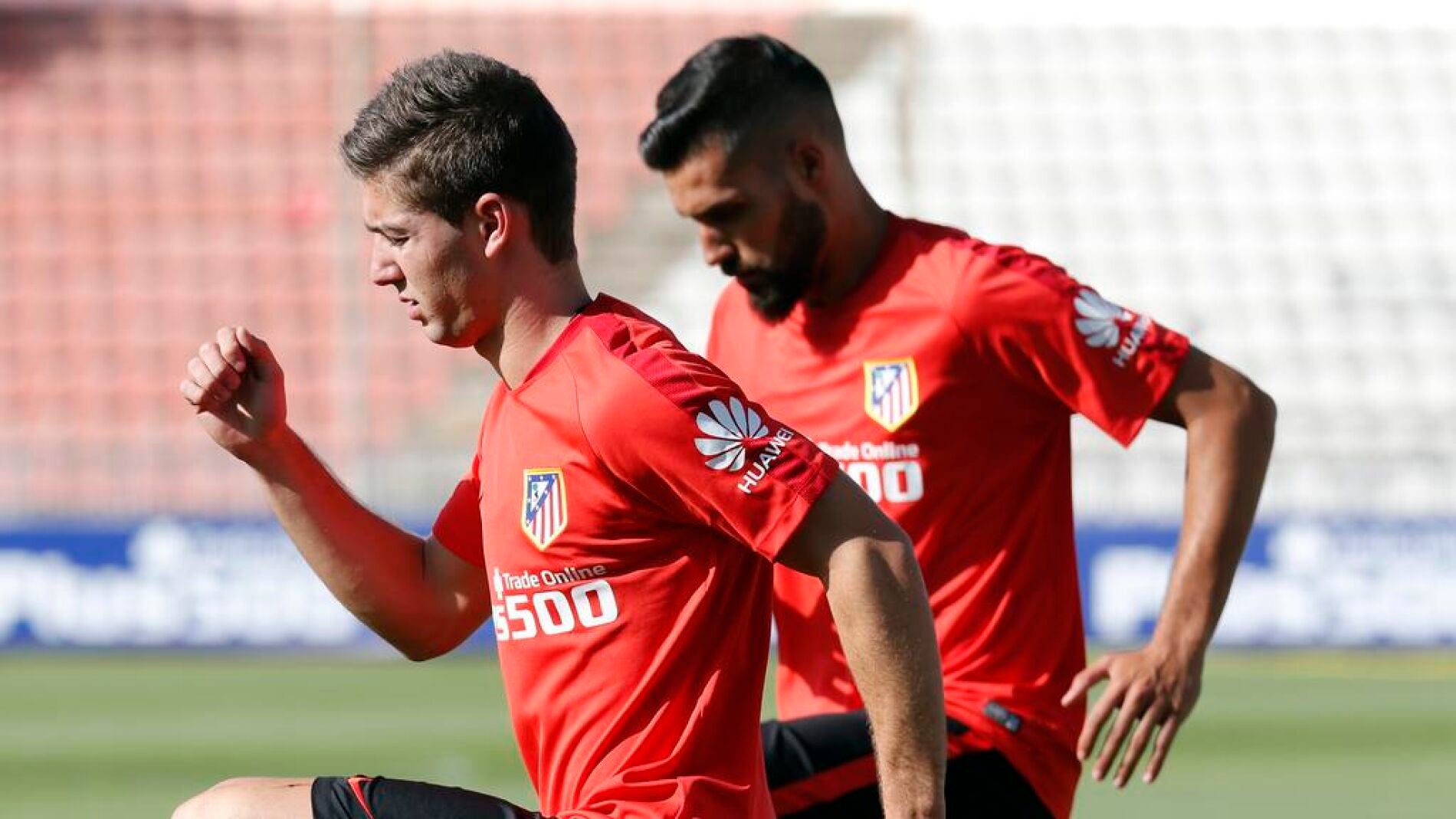 Luciano Vietto en su primer entrenamiento con el Atl&eacute;tico de Madrid