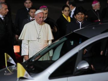 El Papa a su llegada a Bolivia