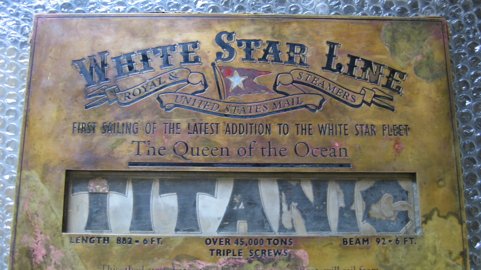 Placa del Titanic Placa del Titanic