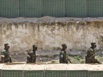 Soldados de la Misión de la Unión Africana en Somalia (AMISOM) 