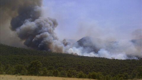 Incendio originado el domingo en el t&eacute;rmino municipal de Quesada