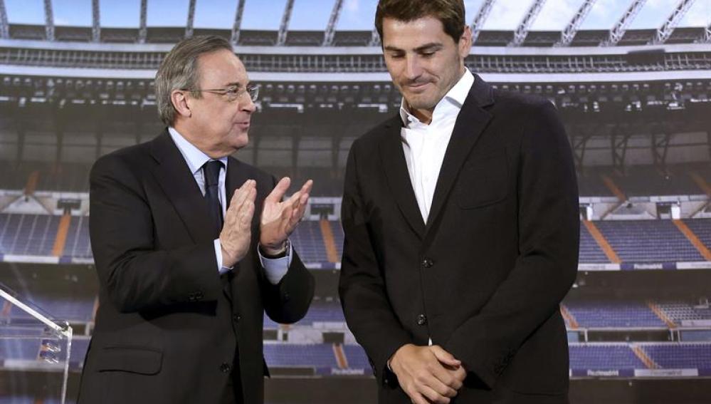 Iker Casillas con Florentino Pérez