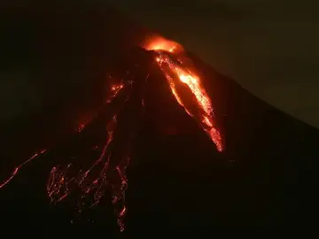 El Volcán de Colima, en el oeste de México El Volcán de Colima, en el oeste de México