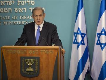El primer ministro israelí, Benjamín Netanyahu, durante una rueda de prensa