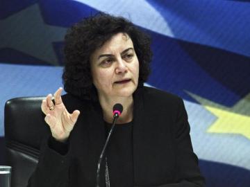 Nadia Valavani, exviceministra de Finanzas griega