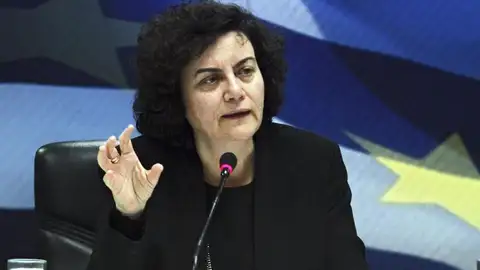 Nadia Valavani, exviceministra de Finanzas griega Nadia Valavani, exviceministra de Finanzas griega