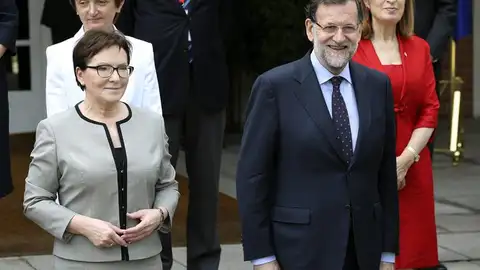 Mariano Rajoy, junto a su homóloga polaca Ewa Kopacz Mariano Rajoy, junto a su homóloga polaca Ewa Kopacz