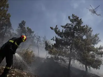 Cuatro incendios siguen activos en Grecia Cuatro incendios siguen activos en Grecia