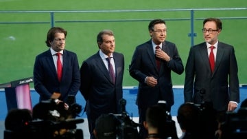 Freixa, Laporta, Bartomeu y Benedito, en el debate de candidatos