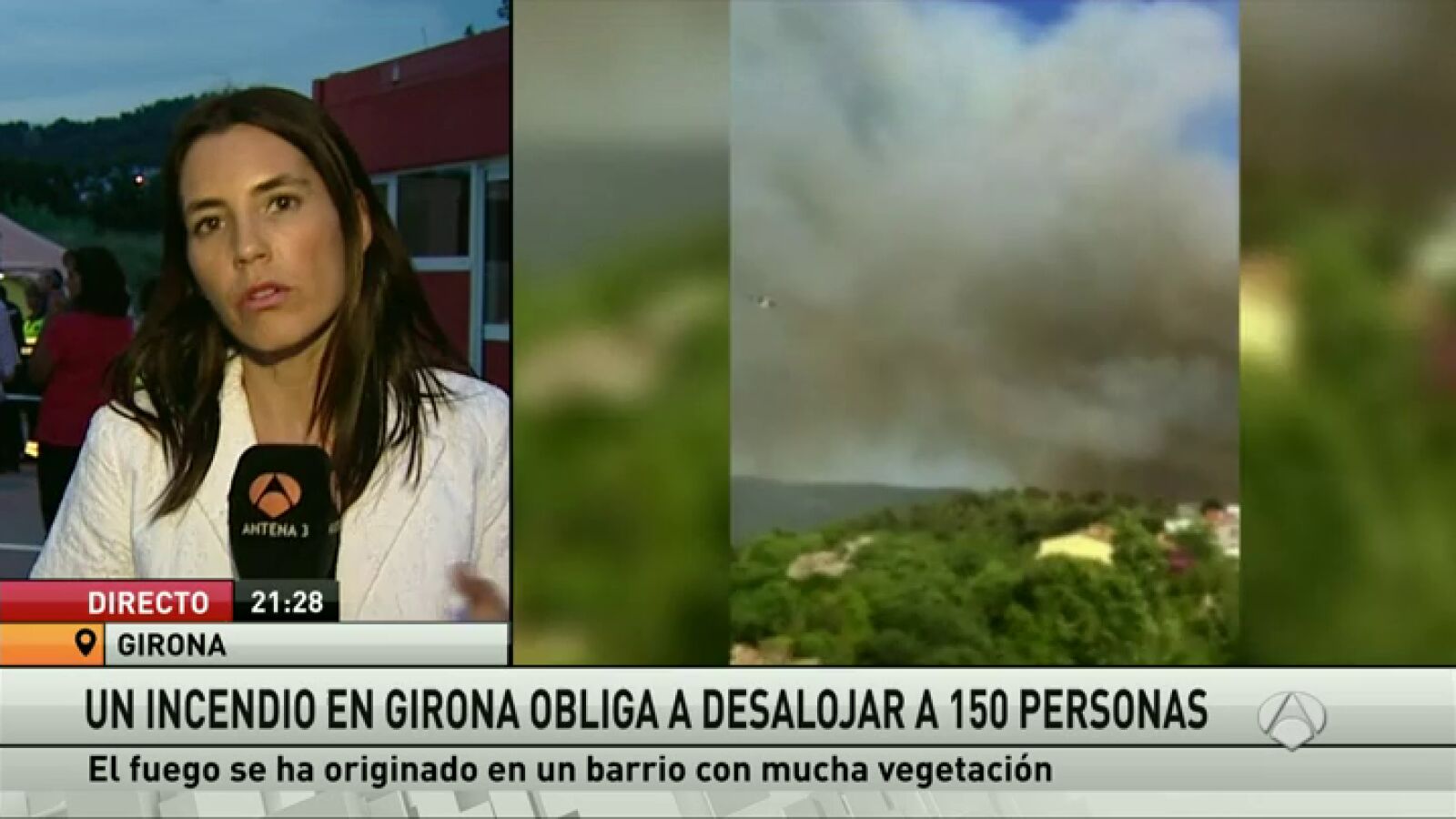 El incendio declarado en Girona evoluciona favorablemente