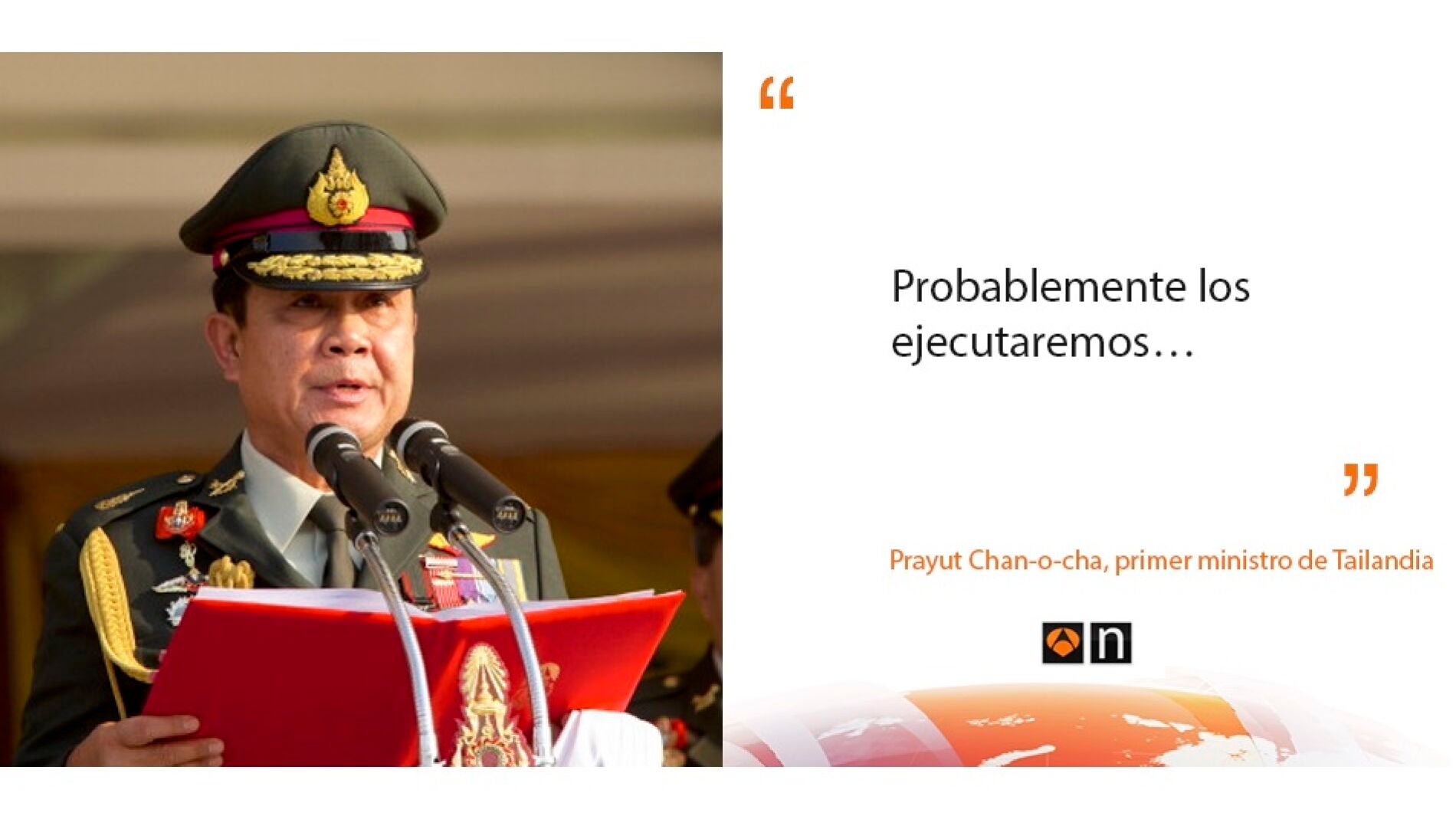 Declaraciones primer ministro de Tailandia