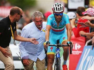 Nibali, durante la etapa del Tour