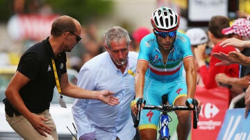 Nibali, durante la etapa del Tour