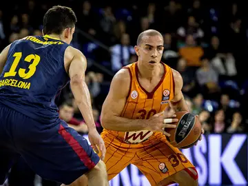 Carlos Arroyo, durante un partido contra el Barcelona Carlos Arroyo, durante un partido contra el Barcelona