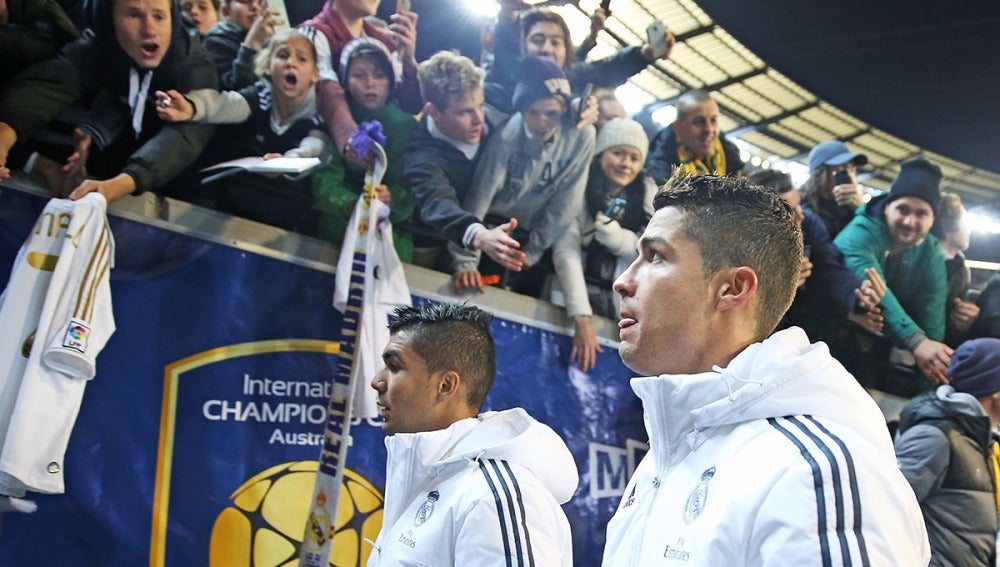 Cristiano y Casemiro, durante la gira de pretemporada