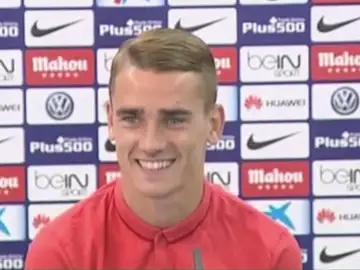 Griezmann, durante una rueda de prensa Griezmann, durante una rueda de prensa