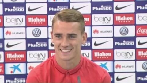 Griezmann, durante una rueda de prensa