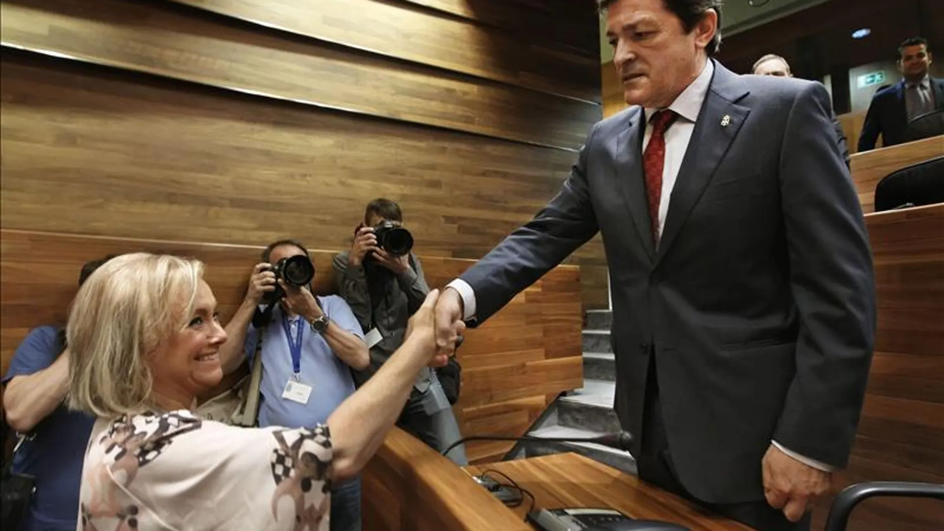 Javier Fernández durante la toma de posesión Javier Fernández durante la toma de posesión
