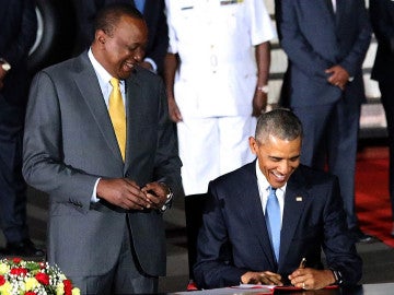 Barack Obama durante su visita a Kenia