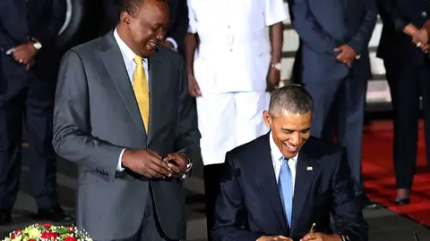 Barack Obama durante su visita a Kenia Barack Obama durante su visita a Kenia