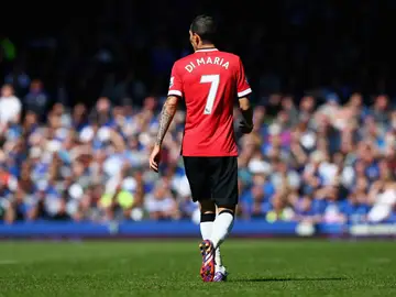 Ángel di María en un partido con el United Ángel di María en un partido con el United