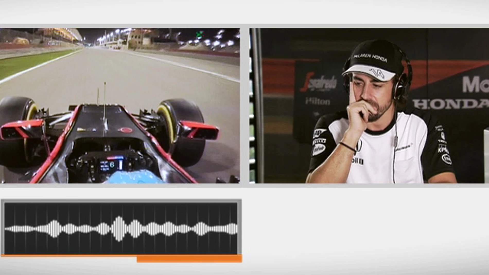 Prueba de sonido para Fernando Alonso